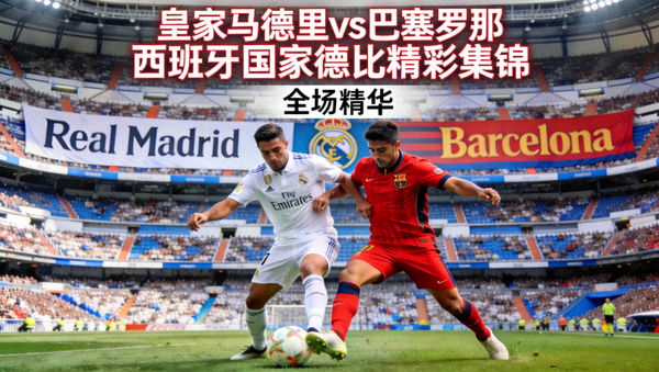 皇家马德里对阵巴塞罗那西班牙国家德比全场精彩比赛集锦封面